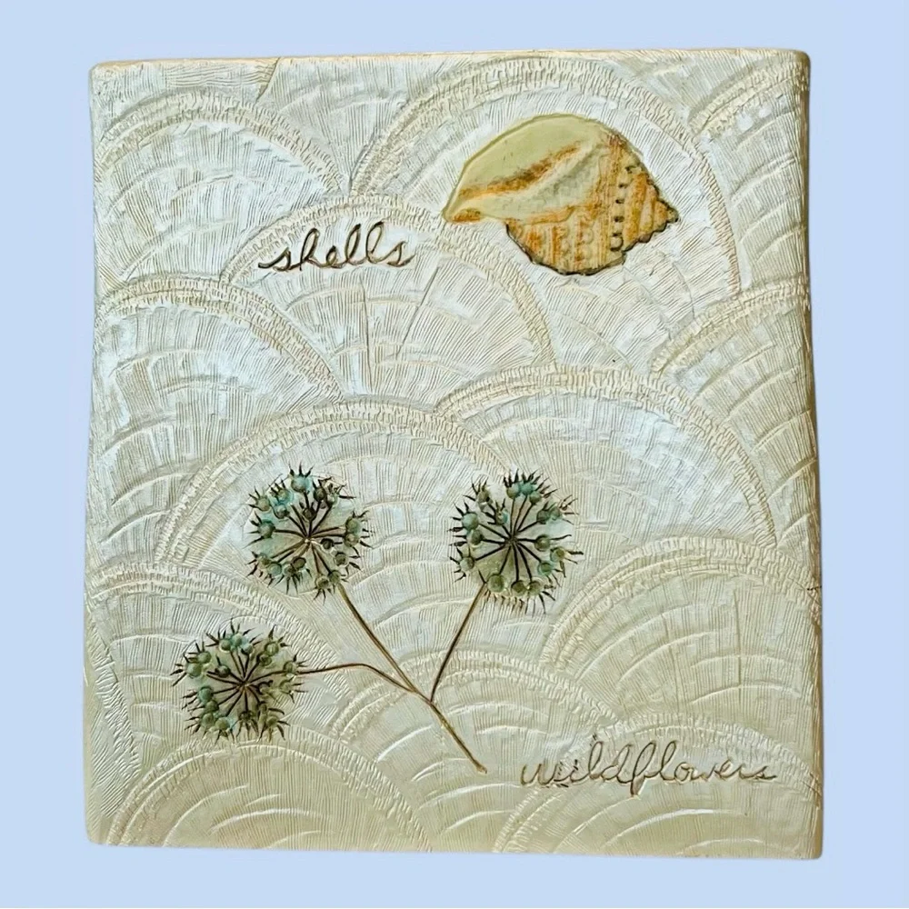 Tissue Box Cover Charter Club Home Cape May Collection Seashell Sunflower‎ VTG